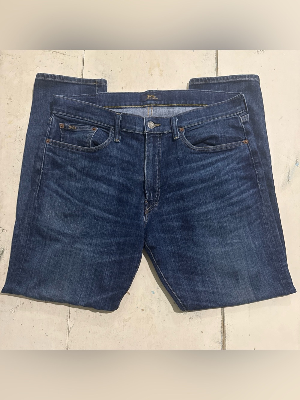 Ralph Lauren Polo Parkside Active Taper Blue Jeans -  34 x 30